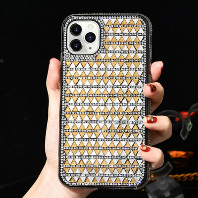 Funda de Celular Apple con Cristales de Diamante y Triángulo Geométrico - Image 9