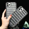 Funda de Celular Apple con Cristales de Diamante y Triángulo Geométrico