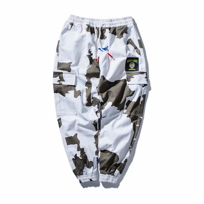 Overol Blanco Camuflaje Hombre Marca Japonesa Tendencia Suelta - Image 10