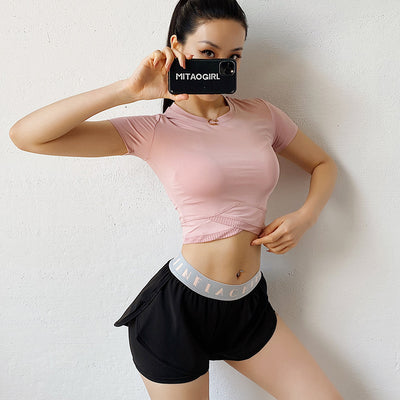 Camiseta de Entrenamiento Ajustada Secado Rápido para Running y Yoga - Image 9