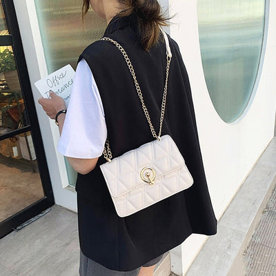 Bolso Bandolera Cuadrado con Bordado de Rombos y Textura - Image 12