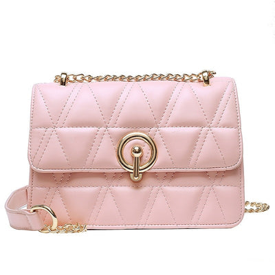 Bolso Bandolera Cuadrado con Bordado de Rombos y Textura - Image 8