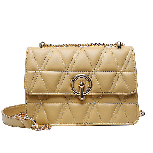 Bolso Bandolera Cuadrado con Bordado de Rombos y Textura - Image 2