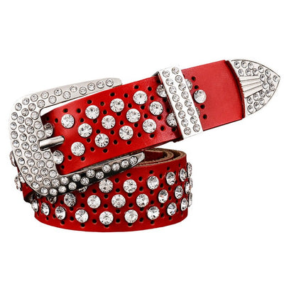 Cinturón de Cuero con Strass Gypsophila para Mujer - Image 9