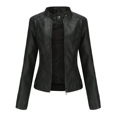Chaqueta de Cuero para Mujer con Cierre de Cremallera - Diseño Clásico Elegante - Image 16