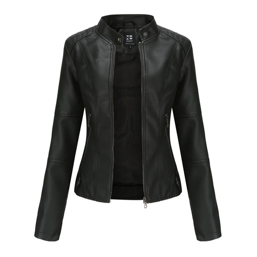 Chaqueta de Cuero para Mujer con Cierre de Cremallera - Diseño Clásico Elegante - Image 16