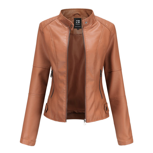 Chaqueta de Cuero para Mujer con Cierre de Cremallera - Diseño Clásico Elegante - Image 18