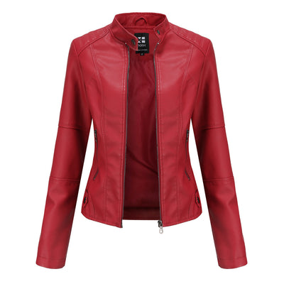 Chaqueta de Cuero para Mujer con Cierre de Cremallera - Diseño Clásico Elegante - Image 20