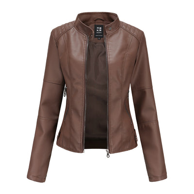 Chaqueta de Cuero para Mujer con Cierre de Cremallera - Diseño Clásico Elegante - Image 19