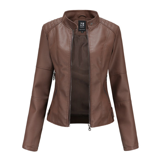 Chaqueta de Cuero para Mujer con Cierre de Cremallera - Diseño Clásico Elegante - Image 19