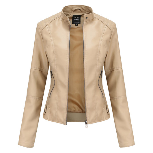 Chaqueta de Cuero para Mujer con Cierre de Cremallera - Diseño Clásico Elegante - Image 5