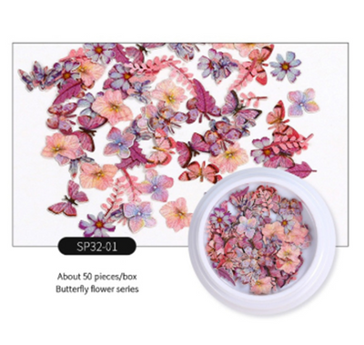 Accesorios de Uñas con Diseños de Flores, Insectos, Mariposas y Osos - Image 13