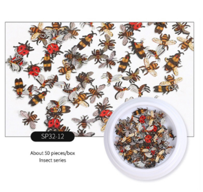 Accesorios de Uñas con Diseños de Flores, Insectos, Mariposas y Osos - Image 16