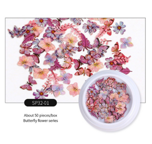 Accesorios de Uñas con Diseños de Flores, Insectos, Mariposas y Osos - Image 8