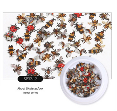 Accesorios de Uñas con Diseños de Flores, Insectos, Mariposas y Osos - Image 7