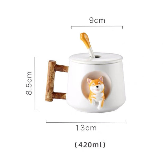 Taza Cerámica Personalizada con Tapa y Cuchara - Image 3