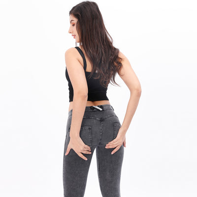 Leggings Yoga Tejidos Blancos Cintura Media - Image 5