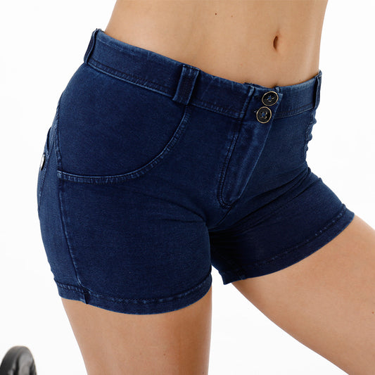 Shorts Deportivos Yoga Mujer Cintura Alta con Estiramiento
