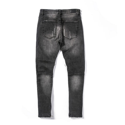 Pantalones de Cuero y Denim para Motocicleta Estilo Urbano Negro - Image 9