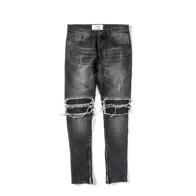 Pantalones de Cuero y Denim para Motocicleta Estilo Urbano Negro - Image 11