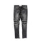 Pantalones de Cuero y Denim para Motocicleta Estilo Urbano Negro