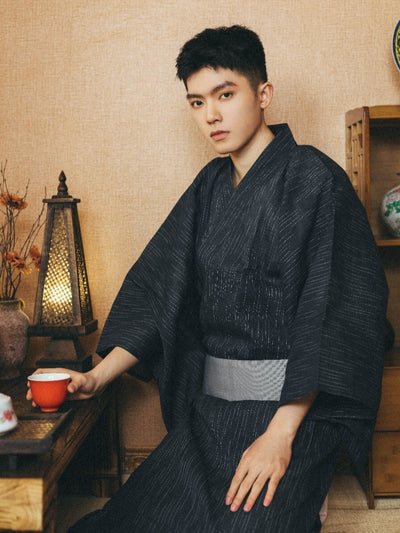 Yukata Japonés de Verano para Hombre - Ropa de Descanso Tradicional - Image 4