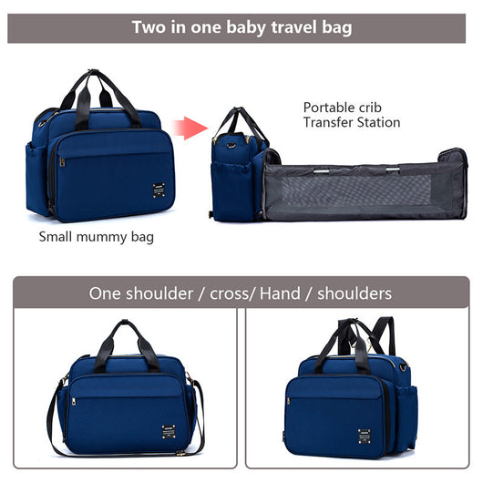 Cuna Portátil Convertible 2 en 1 con Bolsa Mensajero - Image 7
