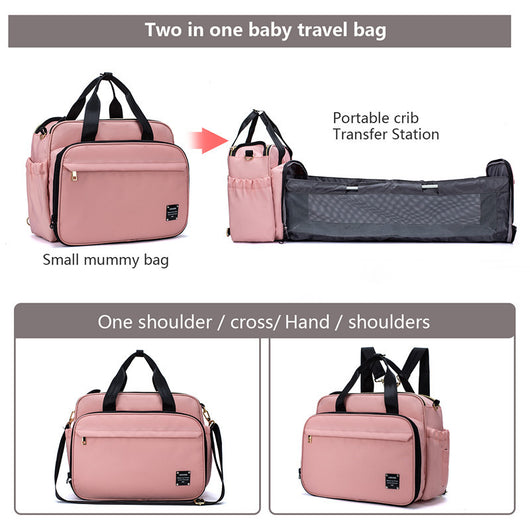 Cuna Portátil Convertible 2 en 1 con Bolsa Mensajero - Image 8