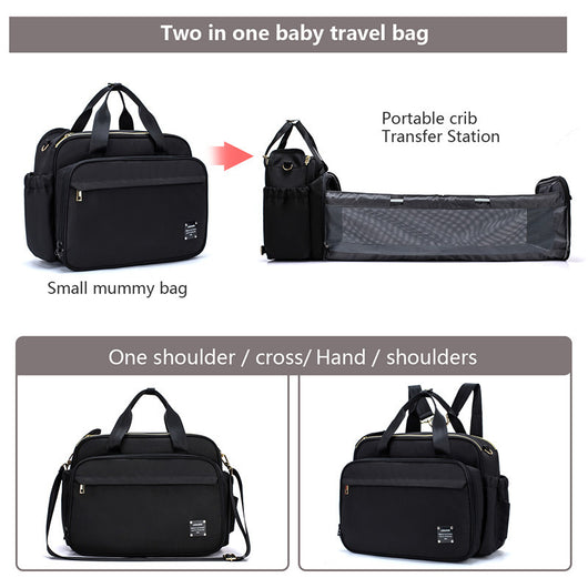 Cuna Portátil Convertible 2 en 1 con Bolsa Mensajero - Image 10