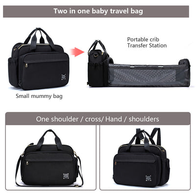Cuna Portátil Convertible 2 en 1 con Bolsa Mensajero - Image 2