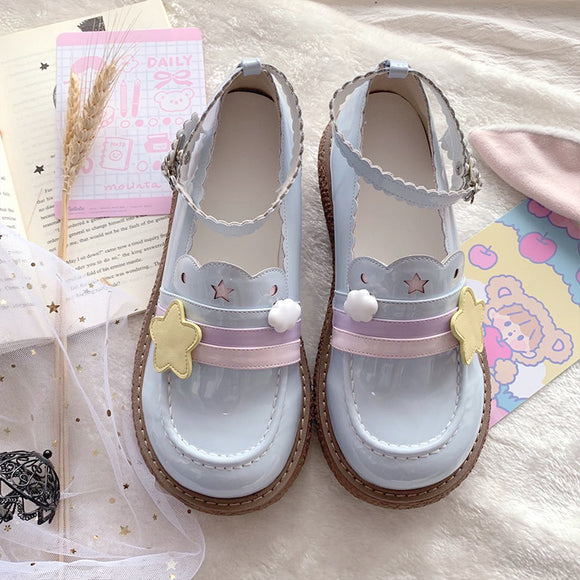 Zapatos Escolares Lolita de Cabeza Redonda Estilo Japonés