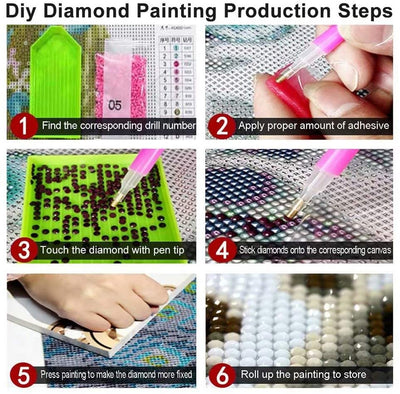 Kit de Pintura de Diamantes 5D - Dragón y Animales Cartoon - Image 22