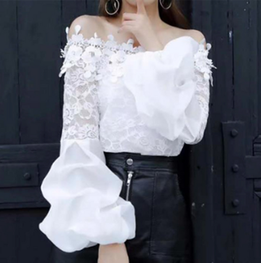 Blusa Protectora con Encaje Bordado - Largo Medio - Image 11