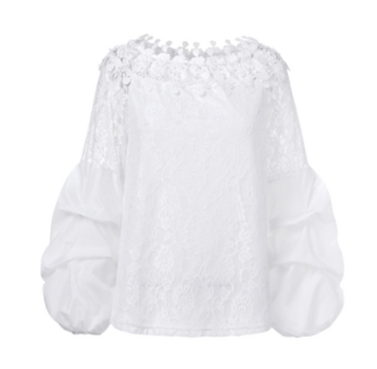 Blusa Protectora con Encaje Bordado - Largo Medio - Image 4
