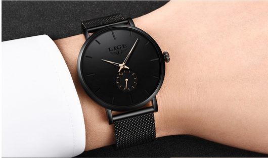 Reloj de Pulsera Hombre con Malla Metálica y Movimiento de Cuarzo - Image 8