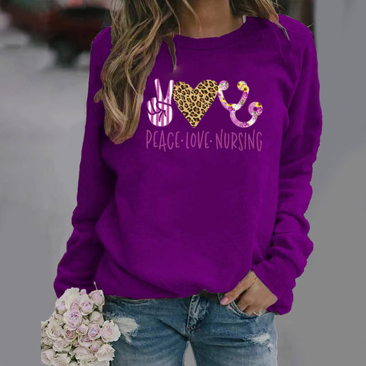 Suéter Estampado de Cuello Redondo y Manga Larga para Mujer - Image 7