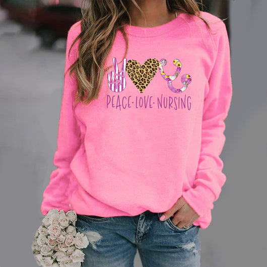 Suéter Estampado de Cuello Redondo y Manga Larga para Mujer - Image 9