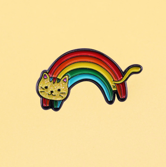 Pin Broche Gato Arcoíris con Brillo - Joya Creativa para Solapa - Image 8