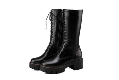 Botas Martin Vintage con Encaje Cruzado - Caña Media Estilo Gótico - Image 8