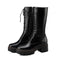 Botas Martin Vintage con Encaje Cruzado - Caña Media Estilo Gótico