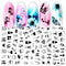 Calcomanías de Uñas Geométricas Floral Blanco y Negro
