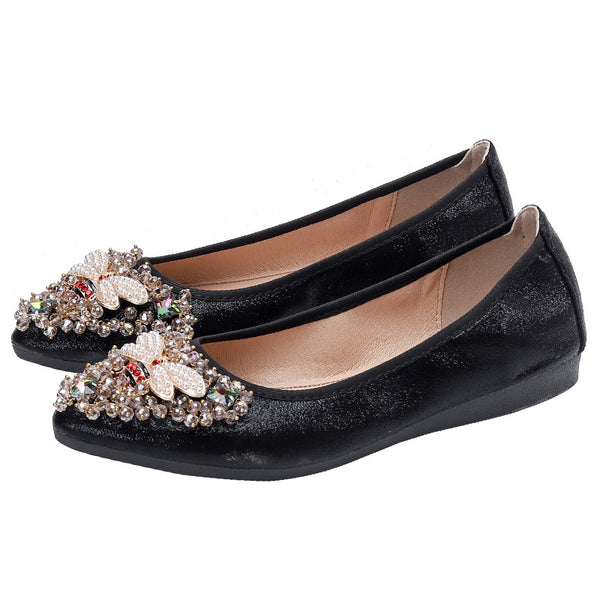 Zapatos Casuales para Mujer con Strass Estilo Coreano