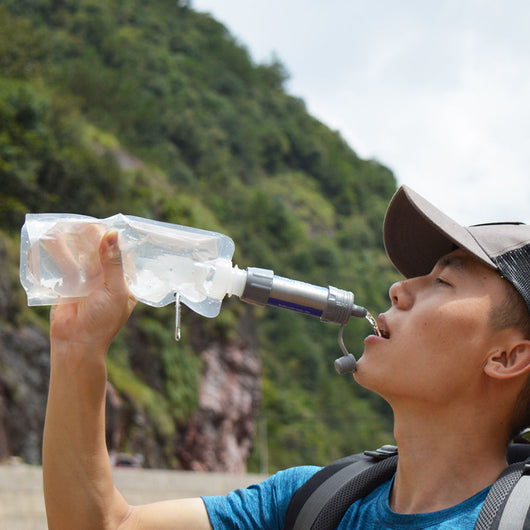 Purificador de Agua Portátil para Beber Directo al Aire Libre