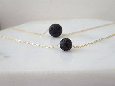 Collar Doble de Lava Negra - Energía y Estilo Natural - Image 2