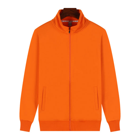 Chaqueta Suéter de Terciopelo Dorado Grabado con Cuello de Pie y Personalización - Image 3