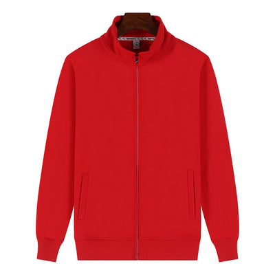 Chaqueta Suéter de Terciopelo Dorado Grabado con Cuello de Pie y Personalización - Image 2