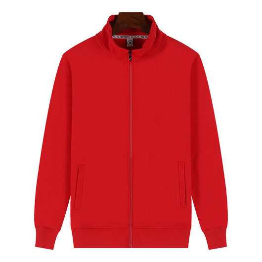 Chaqueta Suéter de Terciopelo Dorado Grabado con Cuello de Pie y Personalización - Image 2