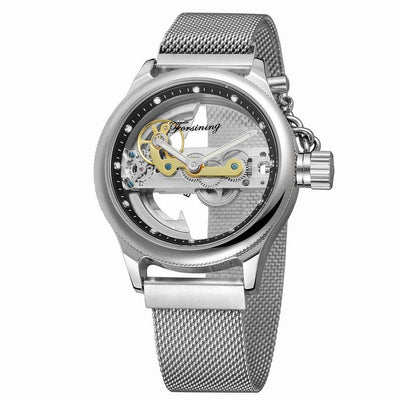 Reloj Automático Tourbillon con Correa Mesh Impermeable - Image 5