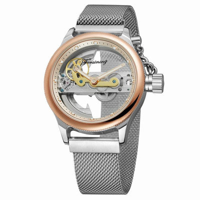 Reloj Automático Tourbillon con Correa Mesh Impermeable