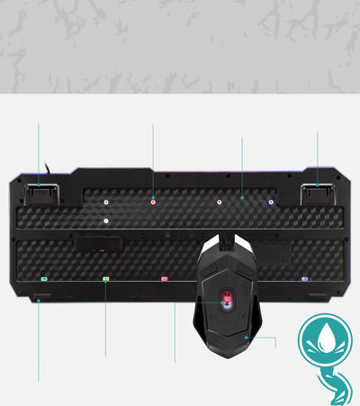 Set Teclado y Ratón Gaming 4D con Iluminación RGB